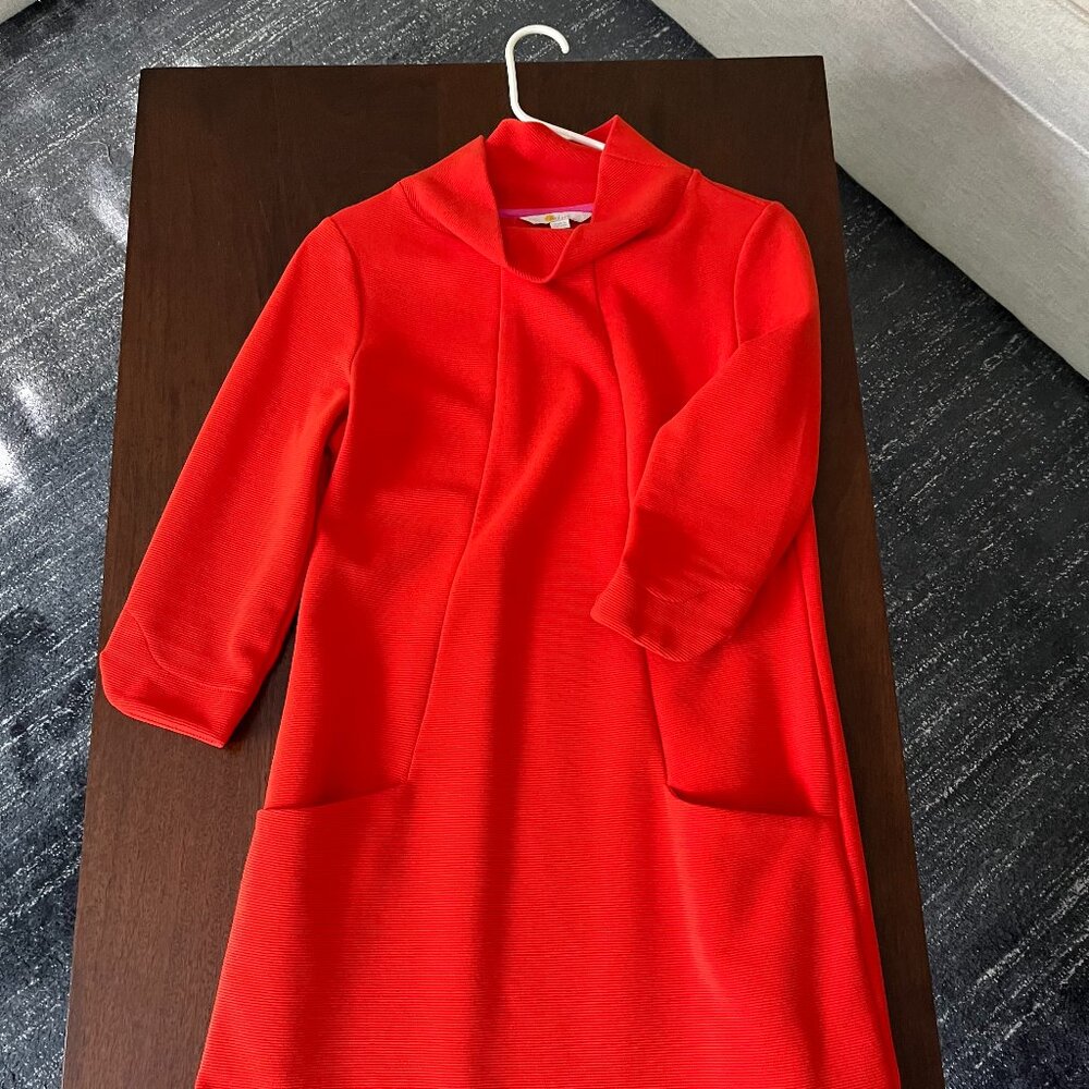 Women's Size 6R Boden Orange Cotton/Polyester Dress
